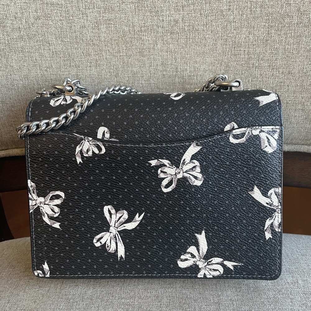 NWT！COACH MINI KLARE CROSSBODY BAG WITH BOW PRINT（ CAA98）gift receipt V-Day Gift - Picture 2 of 6